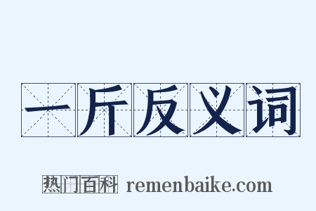 一斤反义词是什么意思的图片
